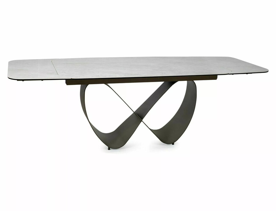 Stół rozkładany INFINITY CERAMIC 160/240x95 - beżowy/miedziany
