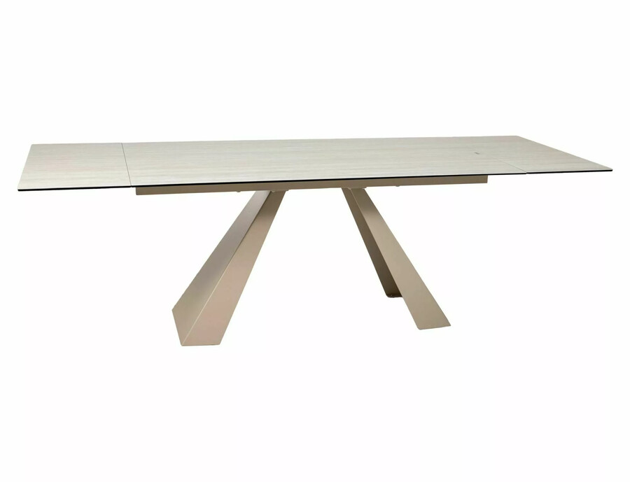 Stół rozkładany SALVADORE CERAMIC 160/240x90 - beż mat/kaszmir