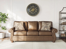 Sofa 3-osobowa rozkładana SHADSBURNE 5590239 - brązowy